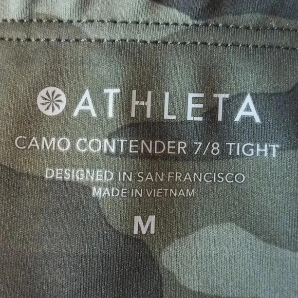 Athleta contender 7/8 tight camo cool and sleek to the touch size medium - Picture 6 of 7